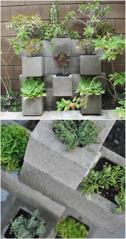 Garden Planter - 17 Creative Ways to Use Concrete Blocks in Your Home