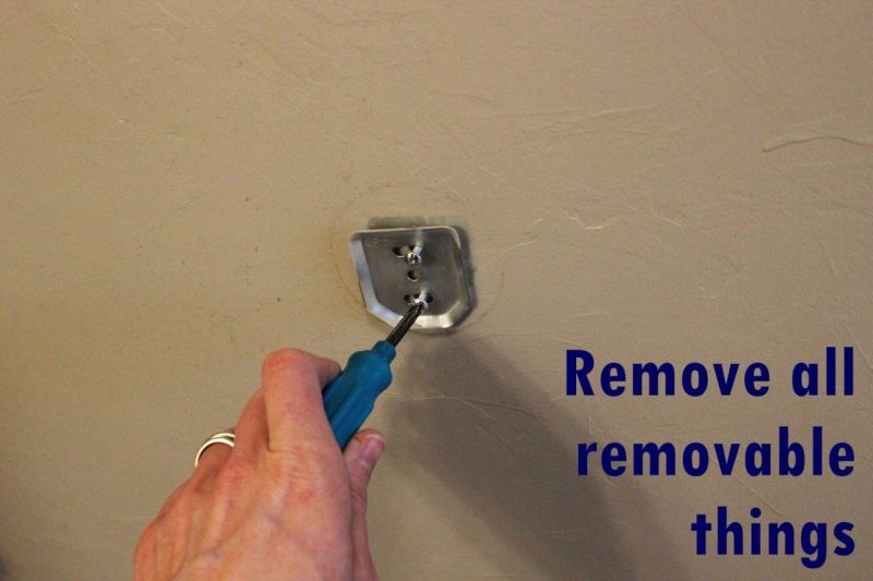 How to Smooth Textured Venetian Plaster Walls - Remove removable things