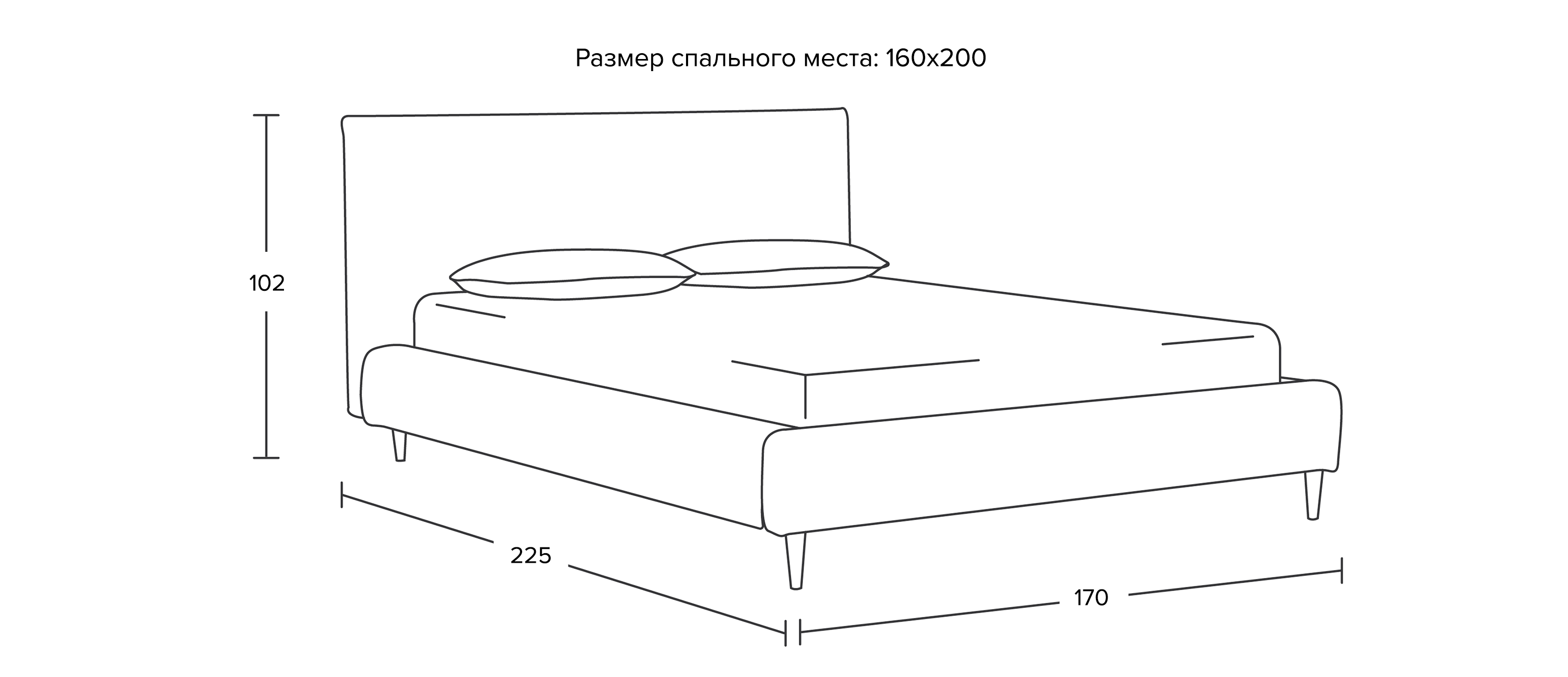 двуспальная кровать с тумбами размеры