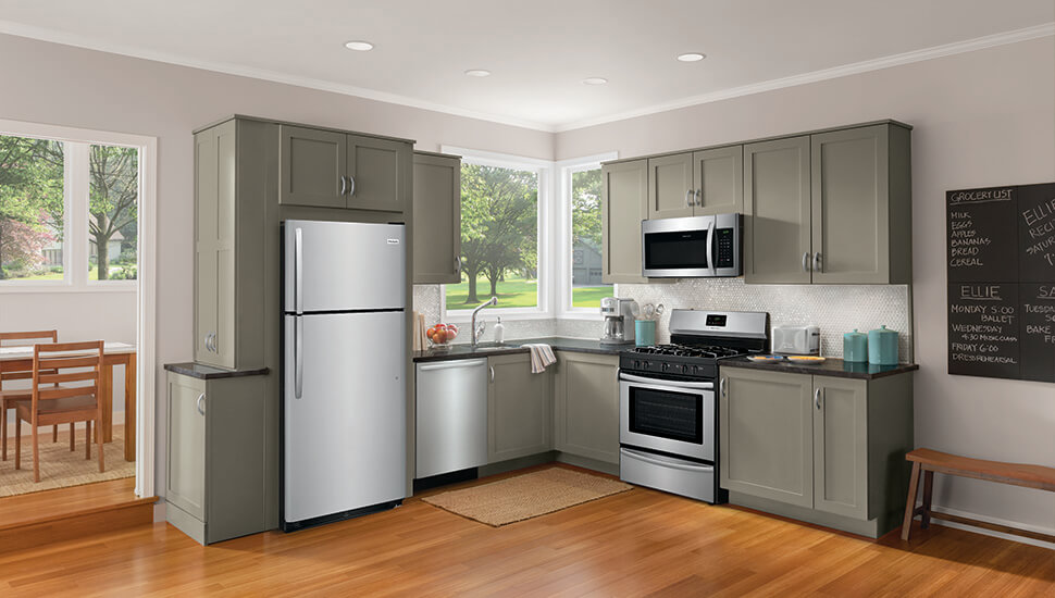 Kitchen with Frigidaire Stainless Steel Appliances