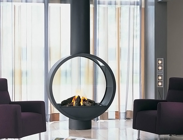 two-sided fireplace