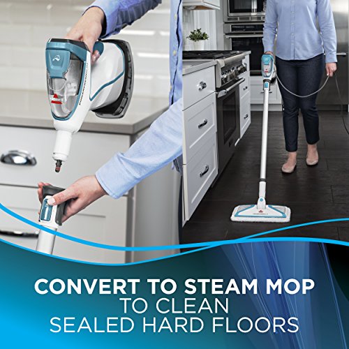 Bissell PowerFresh Slim Hard Wood Floor Steam Cleaner System, Steam Mop, Handheld Steamer and Scrubbing Tools, and Clothing Steamer Tool, 2075A