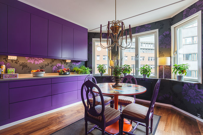 фиолетовая кухня фото