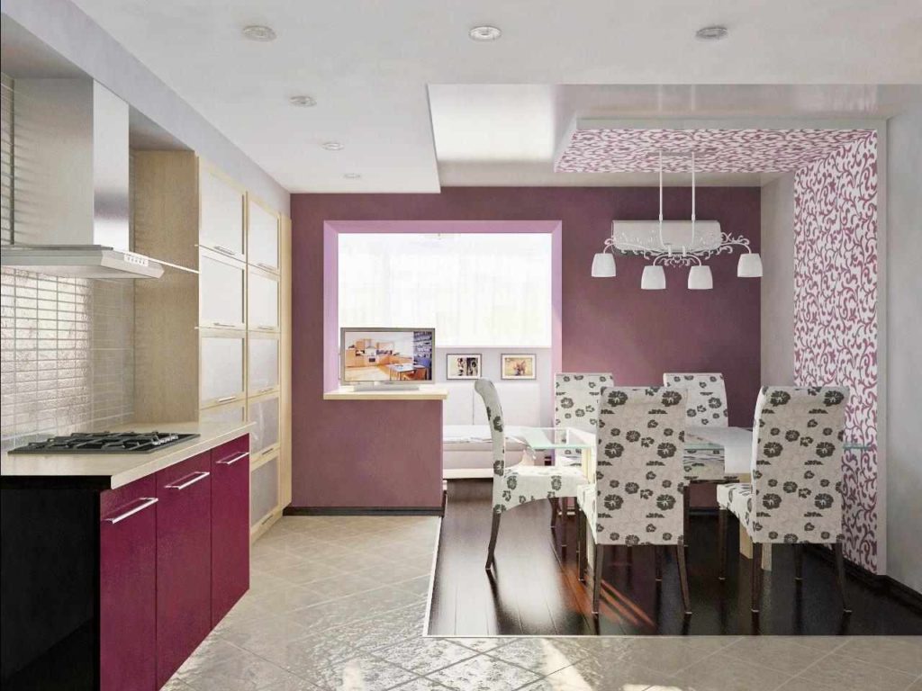 фиолетовая кухня сочетание цветов