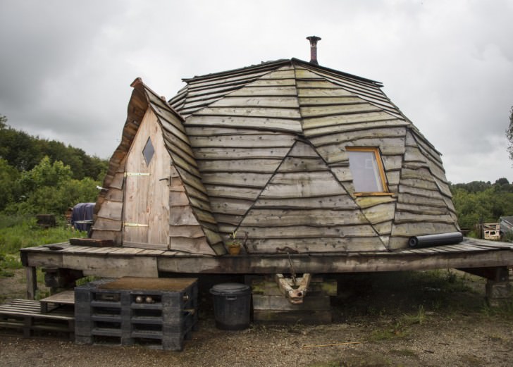 wooden geodesic dome