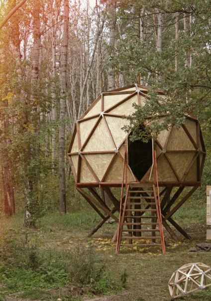 wooden geodesic dome