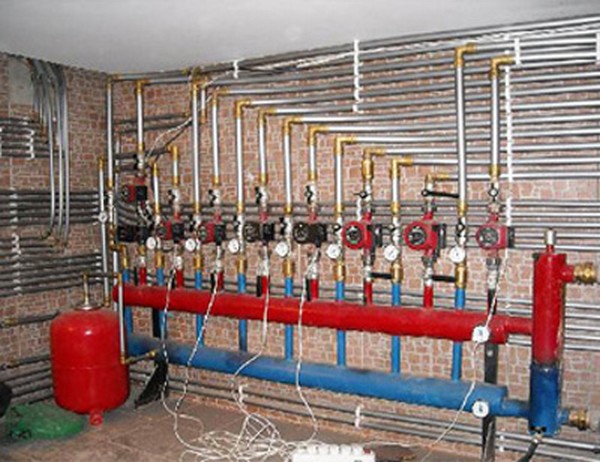 коллекторная система отопления двухэтажного дома фото