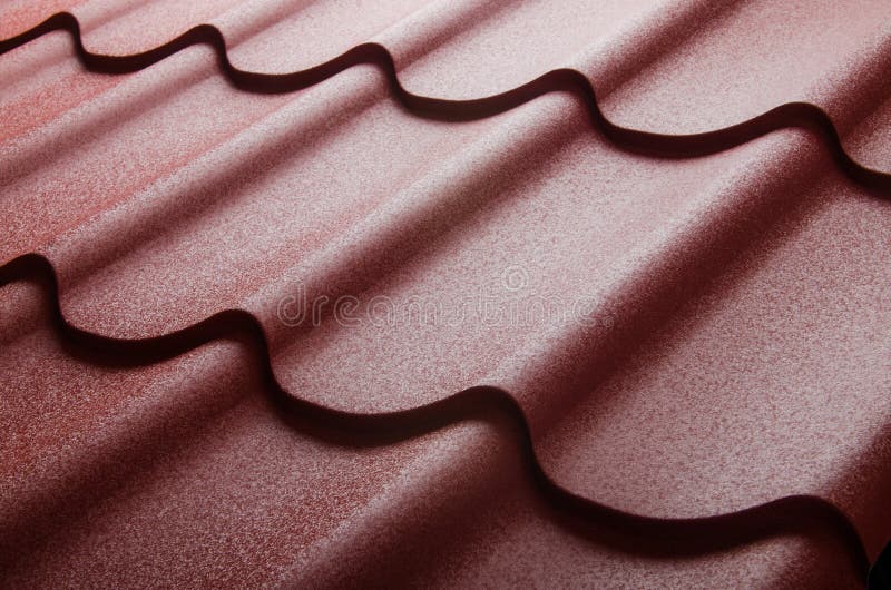 Close up of metal roof tile royalty free stock photo