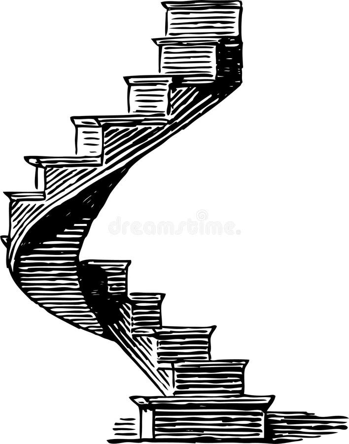 Spiral staircase stock illustration