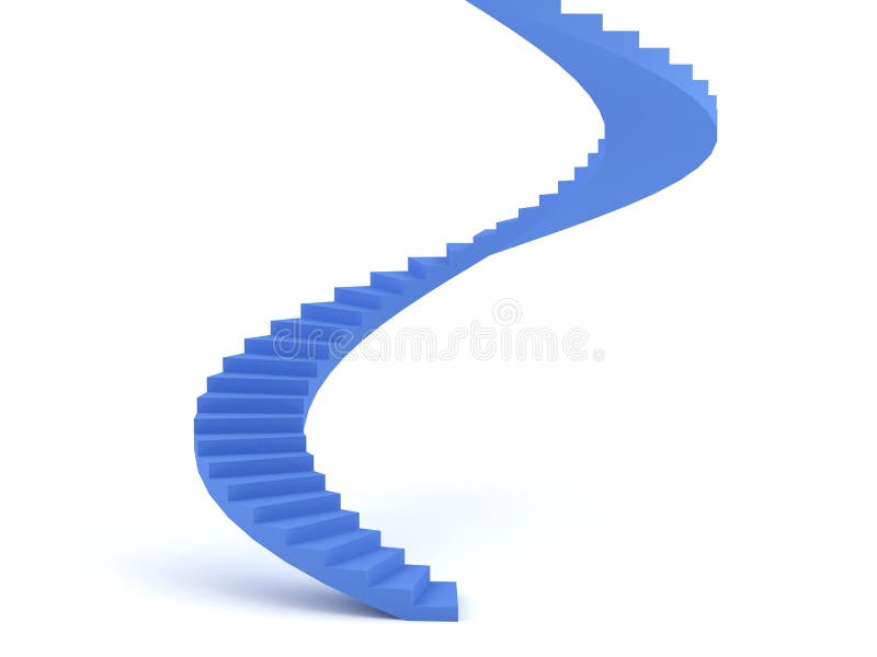 Spiral staircase royalty free illustration