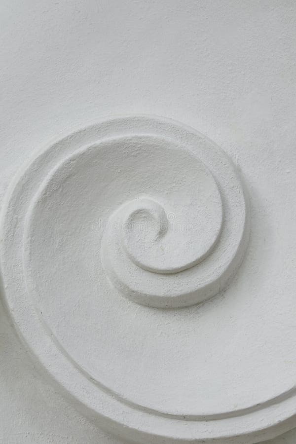 Stucco. Painted white stucco curves Lanna style stock images