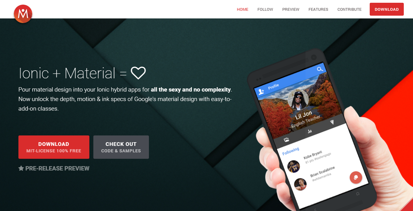 Ionic Material Design Framework