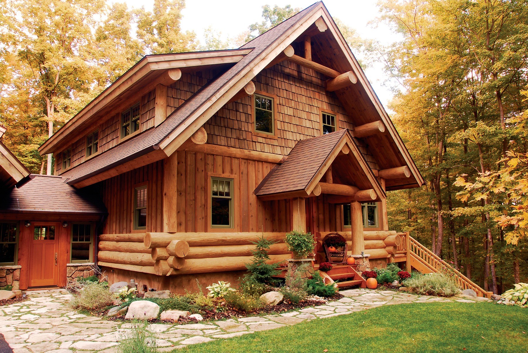 деревянный дом фото