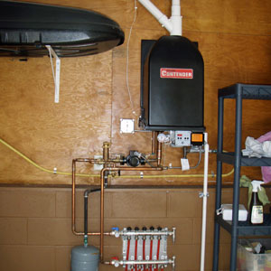 ModCon boiler for garage