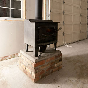 wood stove to heat garage