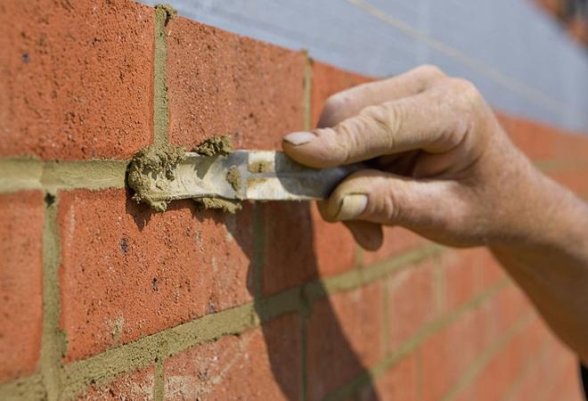 pointing a wall