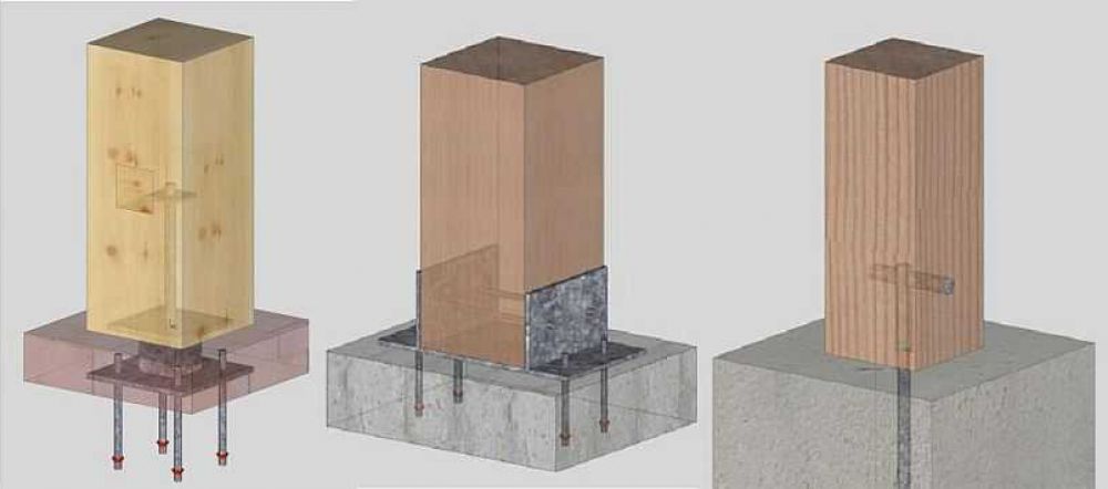 Как закрепить бетонный столб